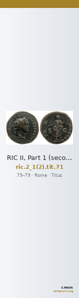 RIC II, Part 1 (second edition) Titus 71 — CANOA