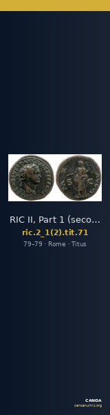 RIC II, Part 1 (second edition) Titus 71 — CANOA