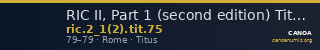 RIC II, Part 1 (second edition) Titus 75 — CANOA
