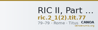 RIC II, Part 1 (second edition) Titus 77 — CANOA