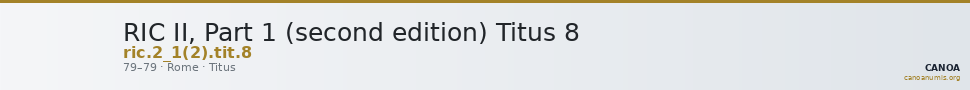 RIC II, Part 1 (second edition) Titus 8 — CANOA