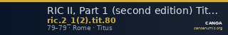 RIC II, Part 1 (second edition) Titus 80 — CANOA