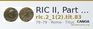 RIC II, Part 1 (second edition) Titus 83 — CANOA