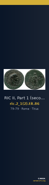 RIC II, Part 1 (second edition) Titus 86 — CANOA