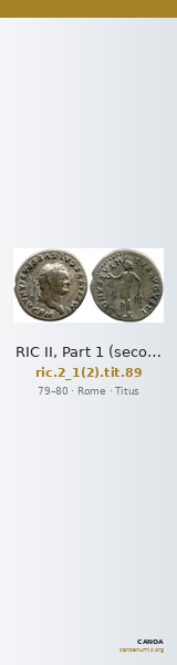 RIC II, Part 1 (second edition) Titus 89 — CANOA