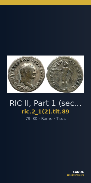 RIC II, Part 1 (second edition) Titus 89 — CANOA