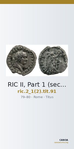 RIC II, Part 1 (second edition) Titus 91 — CANOA