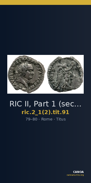 RIC II, Part 1 (second edition) Titus 91 — CANOA