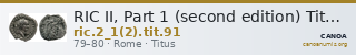 RIC II, Part 1 (second edition) Titus 91 — CANOA