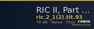 RIC II, Part 1 (second edition) Titus 93 — CANOA