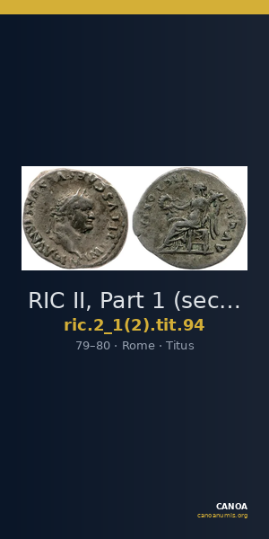 RIC II, Part 1 (second edition) Titus 94 — CANOA