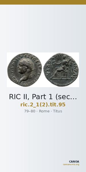 RIC II, Part 1 (second edition) Titus 95 — CANOA