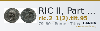 RIC II, Part 1 (second edition) Titus 95 — CANOA
