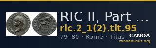 RIC II, Part 1 (second edition) Titus 95 — CANOA