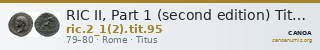 RIC II, Part 1 (second edition) Titus 95 — CANOA
