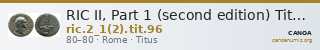 RIC II, Part 1 (second edition) Titus 96 — CANOA