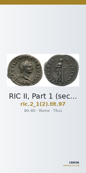 RIC II, Part 1 (second edition) Titus 97 — CANOA