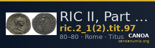 RIC II, Part 1 (second edition) Titus 97 — CANOA