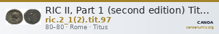RIC II, Part 1 (second edition) Titus 97 — CANOA