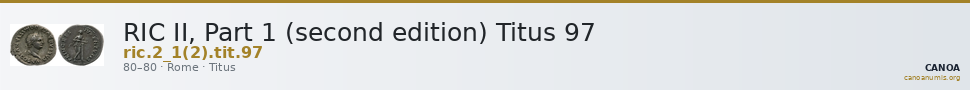 RIC II, Part 1 (second edition) Titus 97 — CANOA