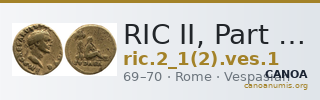 RIC II, Part 1 (second edition) Vespasian 1 — CANOA