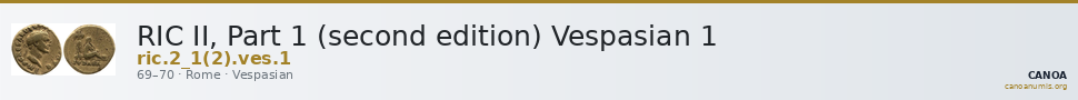 RIC II, Part 1 (second edition) Vespasian 1 — CANOA
