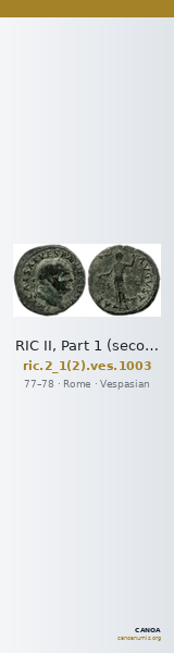 RIC II, Part 1 (second edition) Vespasian 1003 — CANOA