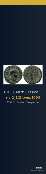 RIC II, Part 1 (second edition) Vespasian 1003 — CANOA
