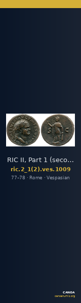 RIC II, Part 1 (second edition) Vespasian 1009 — CANOA