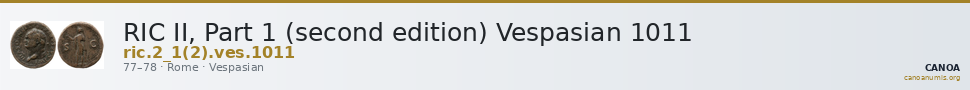 RIC II, Part 1 (second edition) Vespasian 1011 — CANOA