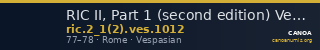 RIC II, Part 1 (second edition) Vespasian 1012 — CANOA