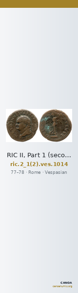 RIC II, Part 1 (second edition) Vespasian 1014 — CANOA