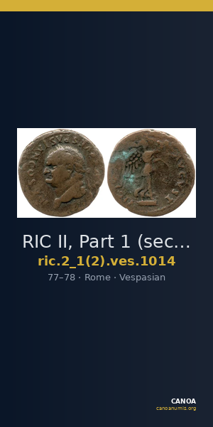 RIC II, Part 1 (second edition) Vespasian 1014 — CANOA