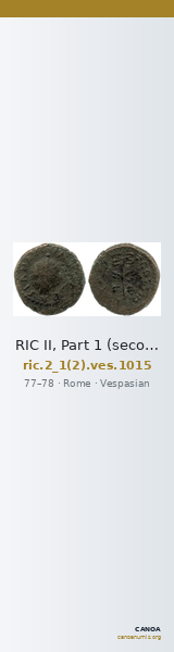 RIC II, Part 1 (second edition) Vespasian 1015 — CANOA