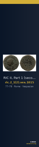 RIC II, Part 1 (second edition) Vespasian 1015 — CANOA