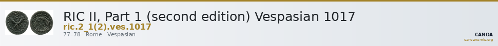 RIC II, Part 1 (second edition) Vespasian 1017 — CANOA