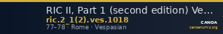 RIC II, Part 1 (second edition) Vespasian 1018 — CANOA