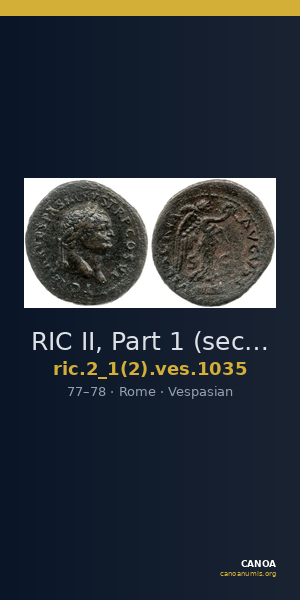 RIC II, Part 1 (second edition) Vespasian 1035 — CANOA