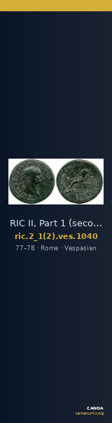 RIC II, Part 1 (second edition) Vespasian 1040 — CANOA