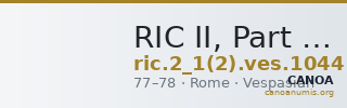 RIC II, Part 1 (second edition) Vespasian 1044 — CANOA