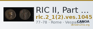 RIC II, Part 1 (second edition) Vespasian 1045 — CANOA