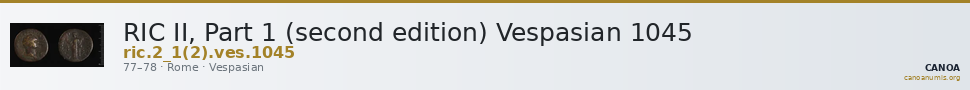RIC II, Part 1 (second edition) Vespasian 1045 — CANOA