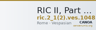 RIC II, Part 1 (second edition) Vespasian 1048 — CANOA