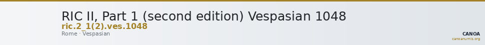 RIC II, Part 1 (second edition) Vespasian 1048 — CANOA