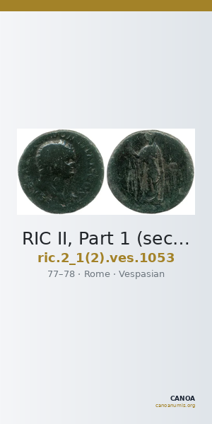 RIC II, Part 1 (second edition) Vespasian 1053 — CANOA