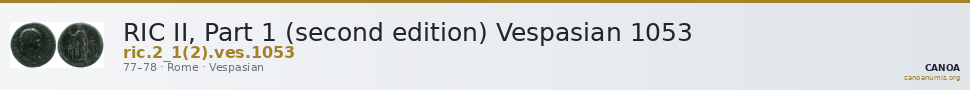 RIC II, Part 1 (second edition) Vespasian 1053 — CANOA
