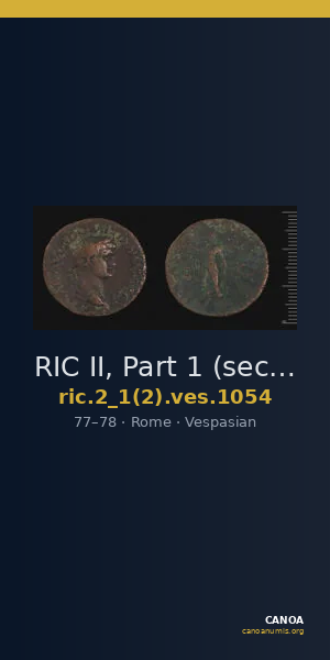 RIC II, Part 1 (second edition) Vespasian 1054 — CANOA