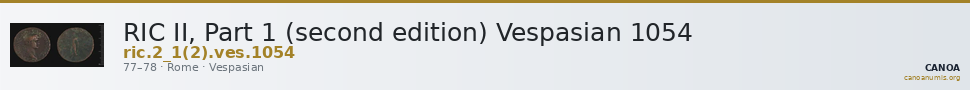 RIC II, Part 1 (second edition) Vespasian 1054 — CANOA