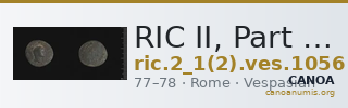 RIC II, Part 1 (second edition) Vespasian 1056 — CANOA