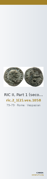 RIC II, Part 1 (second edition) Vespasian 1058 — CANOA